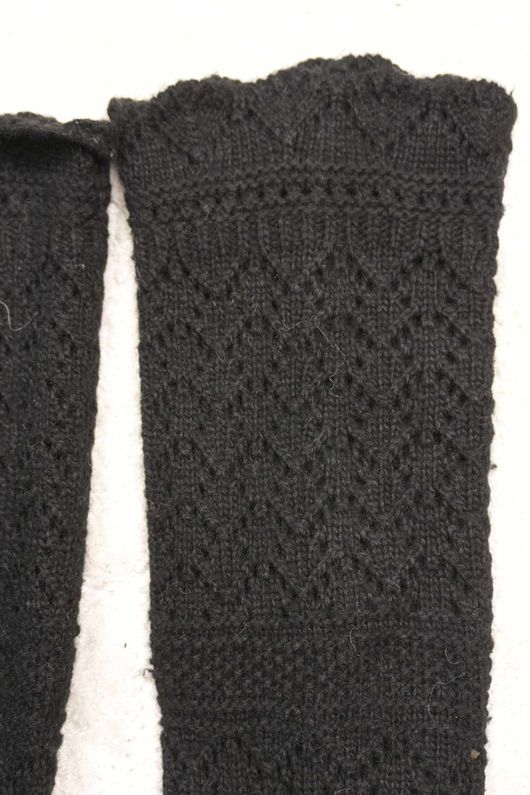 Pointelle Knit Slouch Socks Black